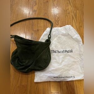 Giorgio Armani Green suede Crossbody